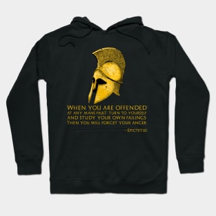 Ancient Greek Stoic Epictetus Quote On Being Offended Hoodie